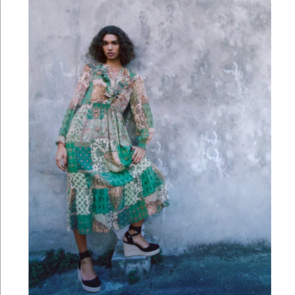 Patchwork Print Dress